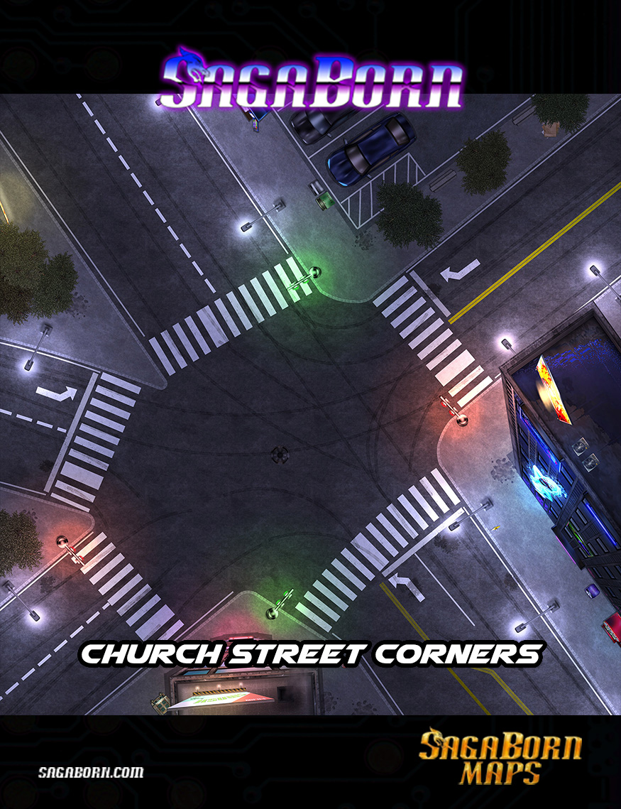 Cyberpunk Map: Church Street Corners